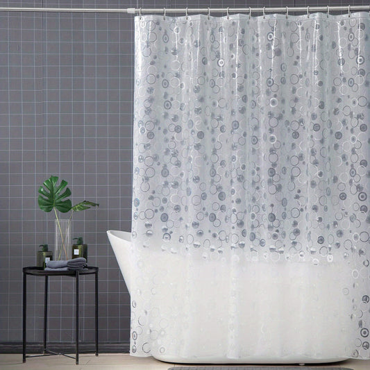 3D Circle Pattern Shower Curtain Heavy Waterproof, Rust-Proof