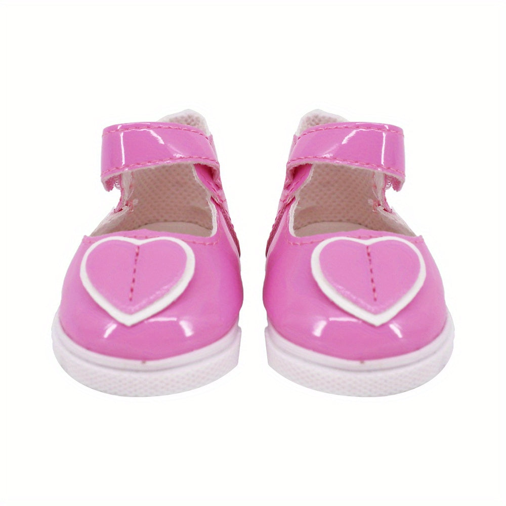 45 72cm Doll Love Pattern Leather Shoes Direct Sales