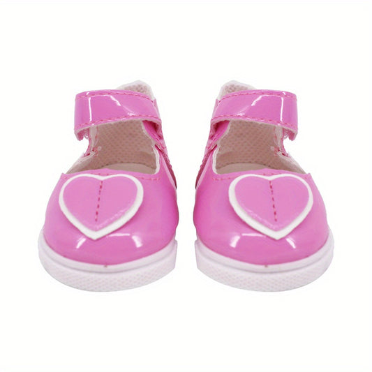 45 72cm Doll Love Pattern Leather Shoes Direct Sales