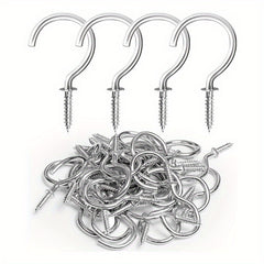 36pcs 1-1/4 Inch Cup Hooks Metal Heavy Duty Screw Hooks for Wood Wall Ceiling