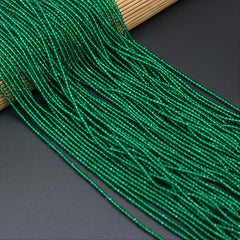 Green Spinel Beads 16" Strand Natural Semi Precious Stone