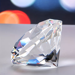 Crystal Faceted Diamond Paperweight Wedding Favor Decor
