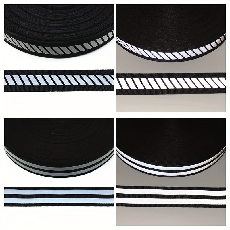 Grosgrain Reflective Ribbon 2 Yards Roll For DIY Crafts Sewing