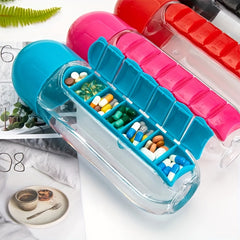 Outdoor Portable Water Bottle With Medicine Box