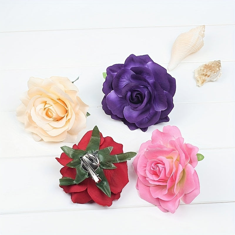 Rose Hair Clip Bridal Suck Billed Clip For Side Hair Bang