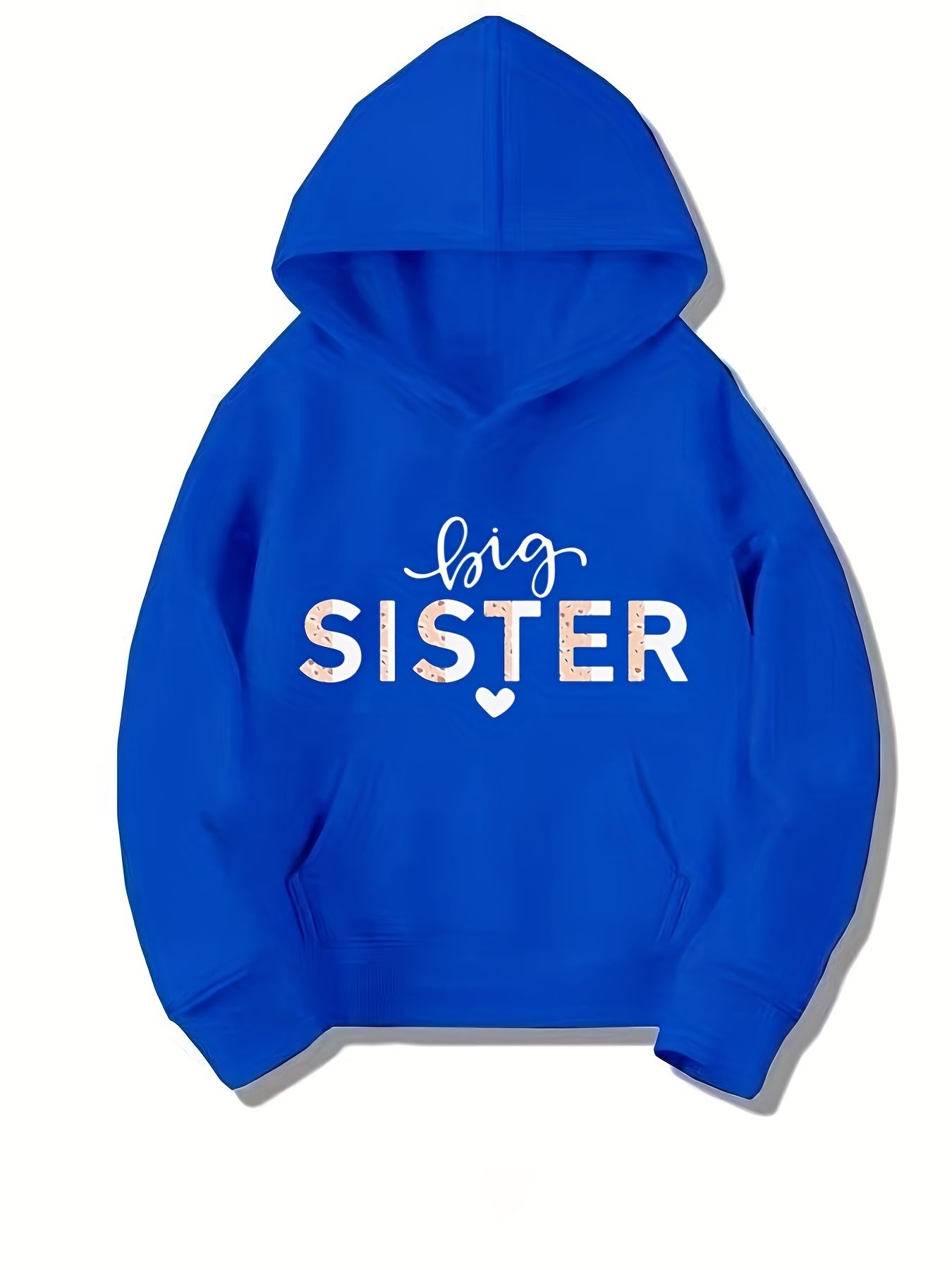 Big Sister Pattern Smart Hoodie For Girls Party Casual Long Sleeve Top