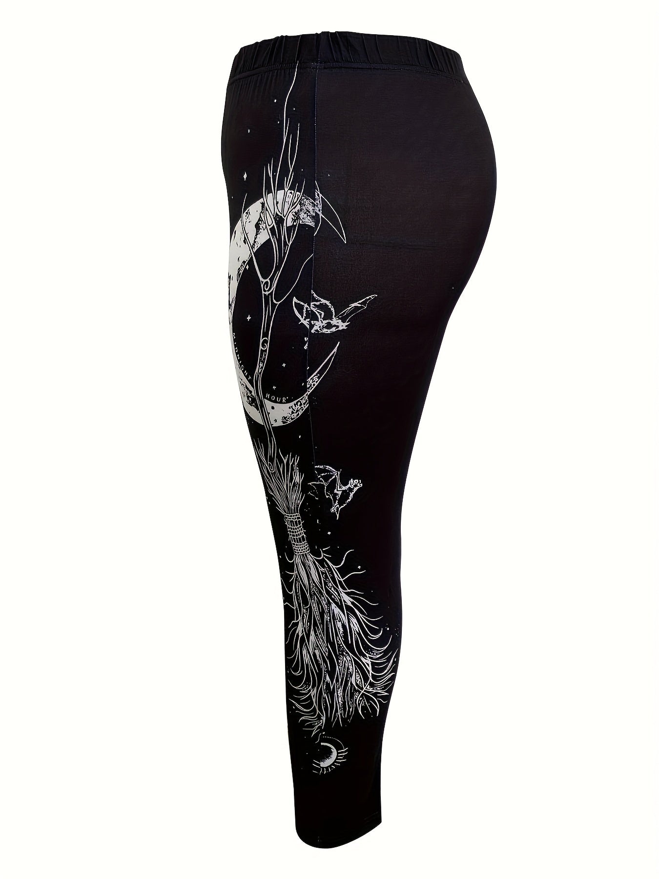 Halloween Graphic Print Leggings Medium Stretch