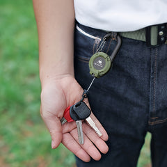 Keychain Carabiner Backpack Buckle Retractable Key Chain