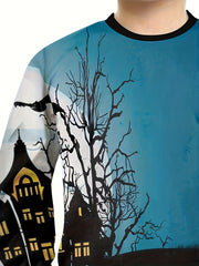 Halloween Castle Boy's Long Sleeve T-shirt