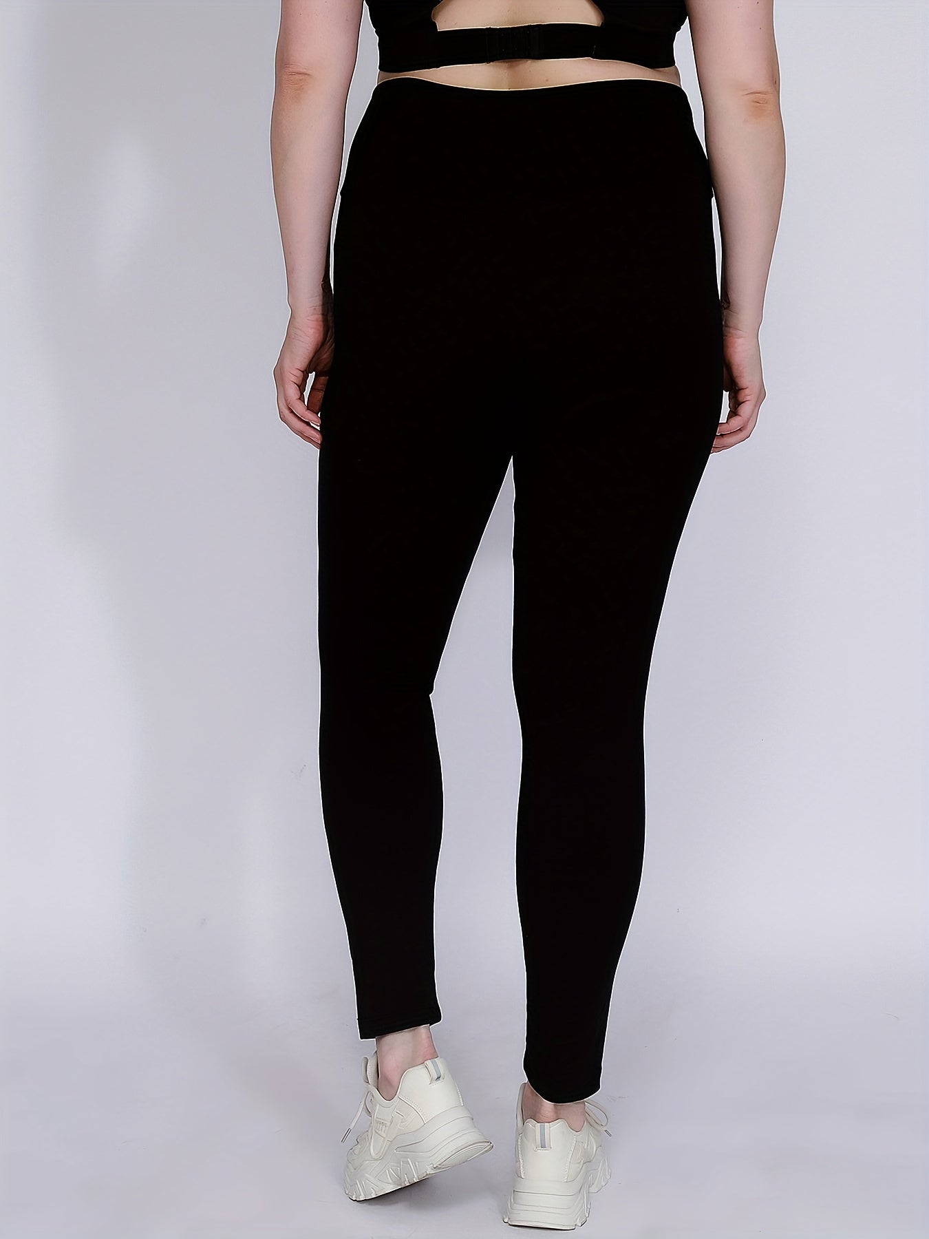 5 Pack Plus Size Sports Leggings Set | Tummy Control Yoga Workout Pants