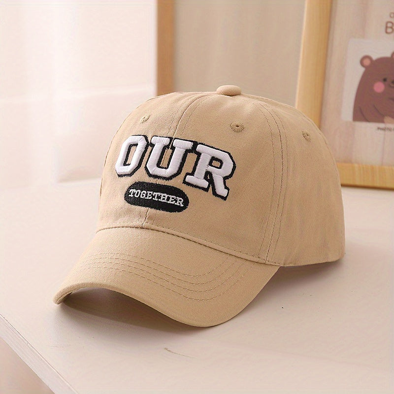 Kids Sunshade Adjustable Baseball Cap Breathable Letter Embroidered