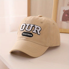 Kids Sunshade Adjustable Baseball Cap Breathable Letter Embroidered