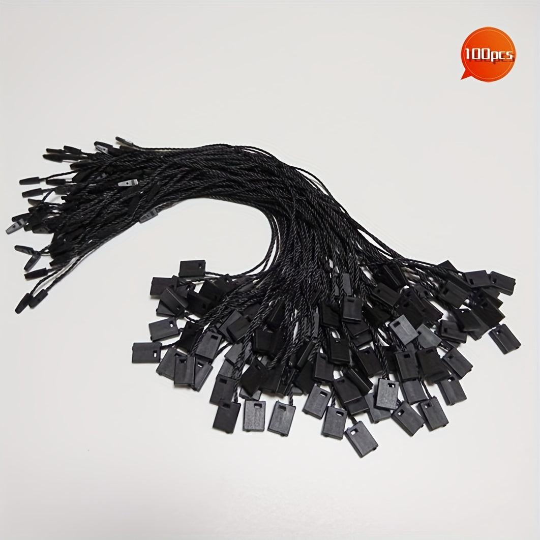 100pcs Nylon Tag Rope Snap Lock Pin Loop Fastener Hook Ties