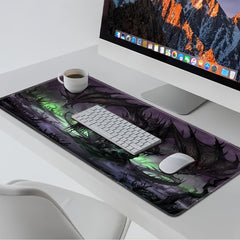 Dark Fantasy Dragon Large Gaming Mouse Pad Anti Slip Washable Rubber Mouse Pad