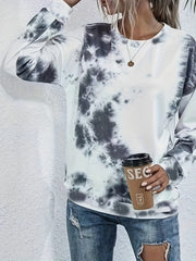 Tie Dye Print Pullover Sweatshirt for Women