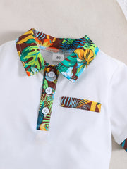 2pcs Baby Boys Polo Shirt & Shorts Set for Summer