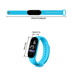 Youth Sports Watch 6pcs Set LED Digital Display Bracelet Unisex