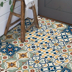 9pcs Moroccan Peel And Stick Tiles Stickers Thick Wallpaper Waterproof