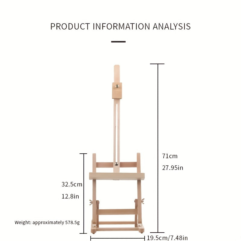 Beech Wood Small Easel Sketch Frame Desktop Display Frame