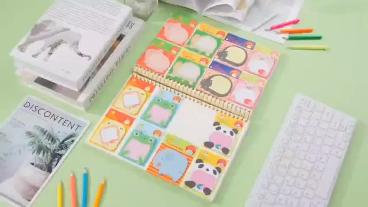 8pcs set Animal Sticky Notes For Fridge Office School Memo 8 Styles