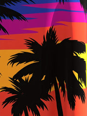 Boho Tankini Set Tropical Print Round Neck Cami Top & Shorts Swimsuit