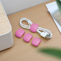 4pcs Travel Data Cable Collection Buckle Headphone Charging Cable