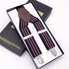 Men's Adjustable Elasticity Suspenders With 3 Clips