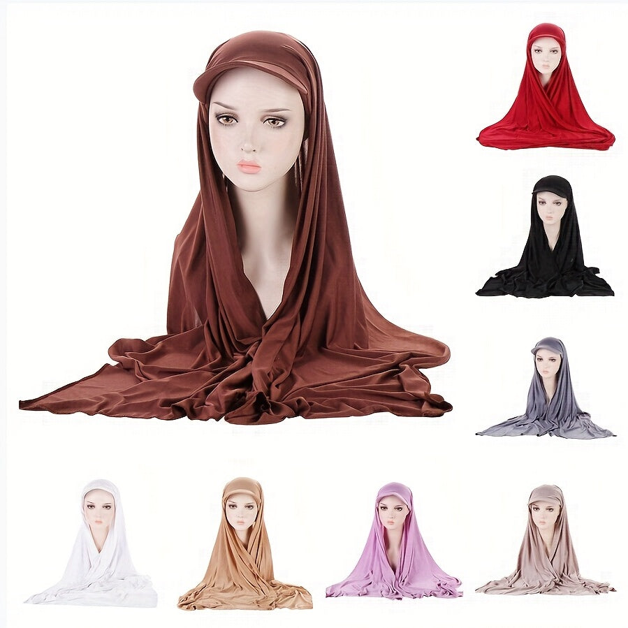 Women's Lightweight Hoodie Scarf Hat Turban Hijab Ramadan