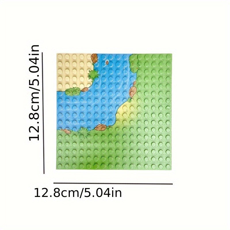 16X16 River Pattern Base Plate for Building Blocks