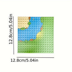 16X16 River Pattern Base Plate for Building Blocks