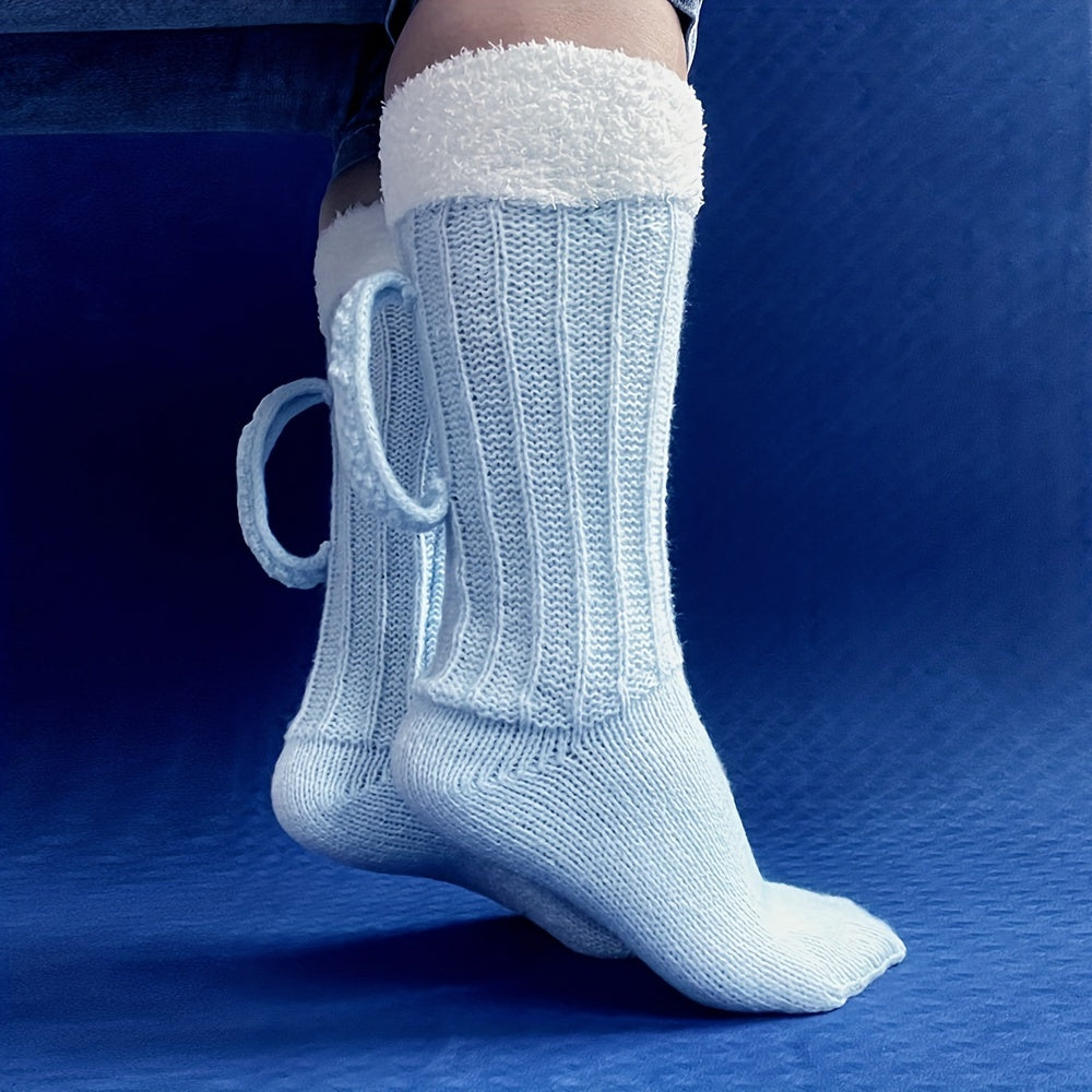 Knitted Plush Socks Warm & Cozy Women's Stockings