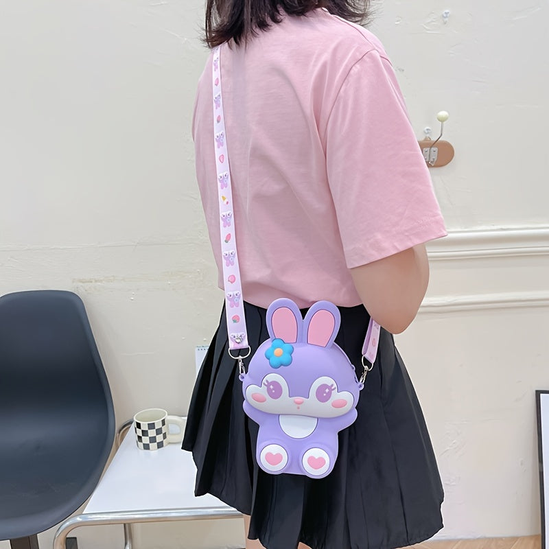 Cartoon Character Silicone Messenger Shoulder Bag