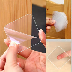 20pcs Reusable Double Sided Adhesive Tape Nano Transparent Wall Stickers