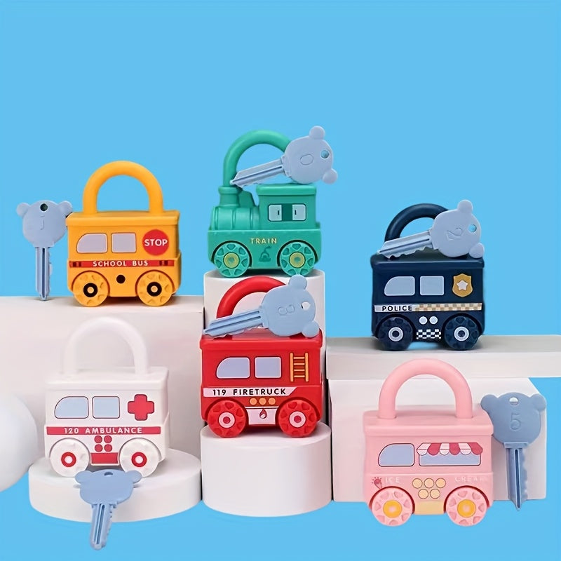 Train Puzzle Toy Set Educational Interactive Unlocking Toy for Kids