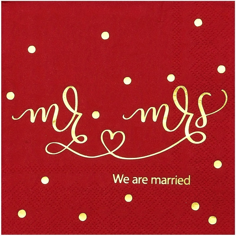 20pcs Wedding Cocktail Beverage Napkins for Table Decor