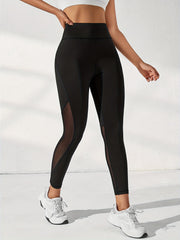 Mesh Contrast Breathable Butt Lifting Yoga Leggings