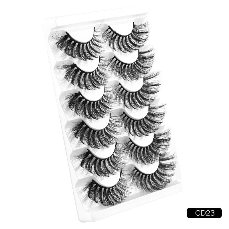 6 Pairs 8D Faux Mink Hair Lashes Thick False Eyelashes