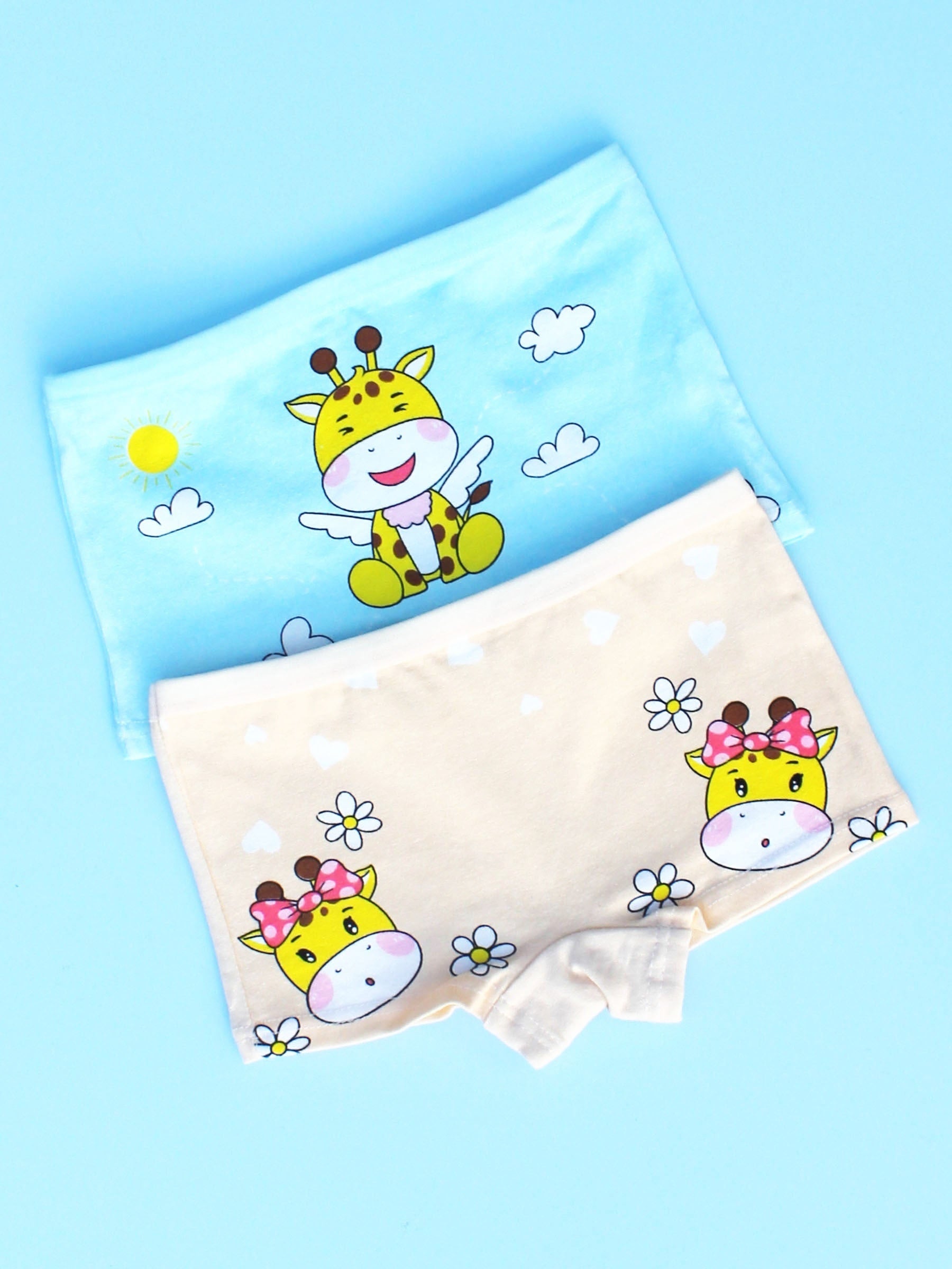 4pcs Princess Print Girls Panties Kids Cotton Boxer Briefs