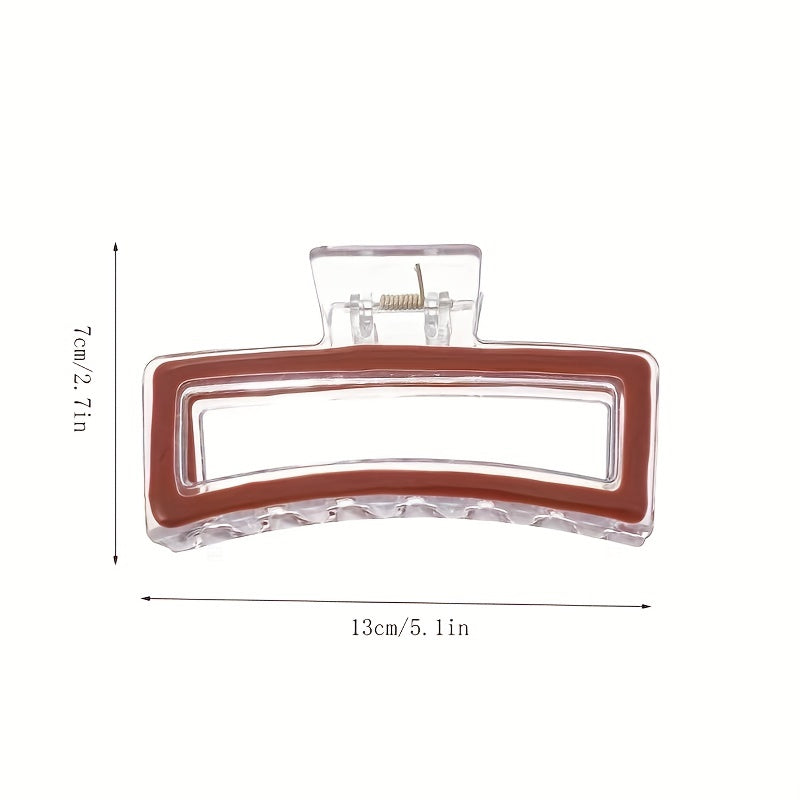 3pcs Large Transparent Hair Clips Claw Clips Girls Hair Accessories