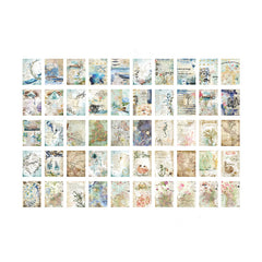 100 Pcs Vintage Scrapbook Material Paper Set - Magic Dark Style DIY 9x13.97 Cm
