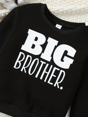 BIG BROTHER Kid's Thermal Sweatshirt Long Sleeve Top Crew Neck Pullover