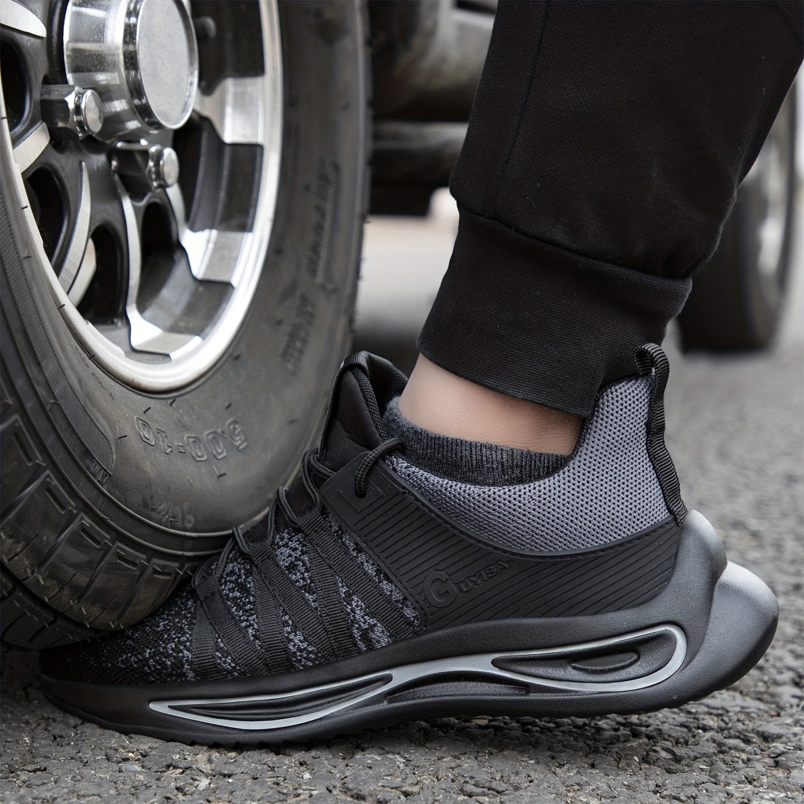 Men's Steel Toe Work Shoes Comfortable Sneakers Spring Summer