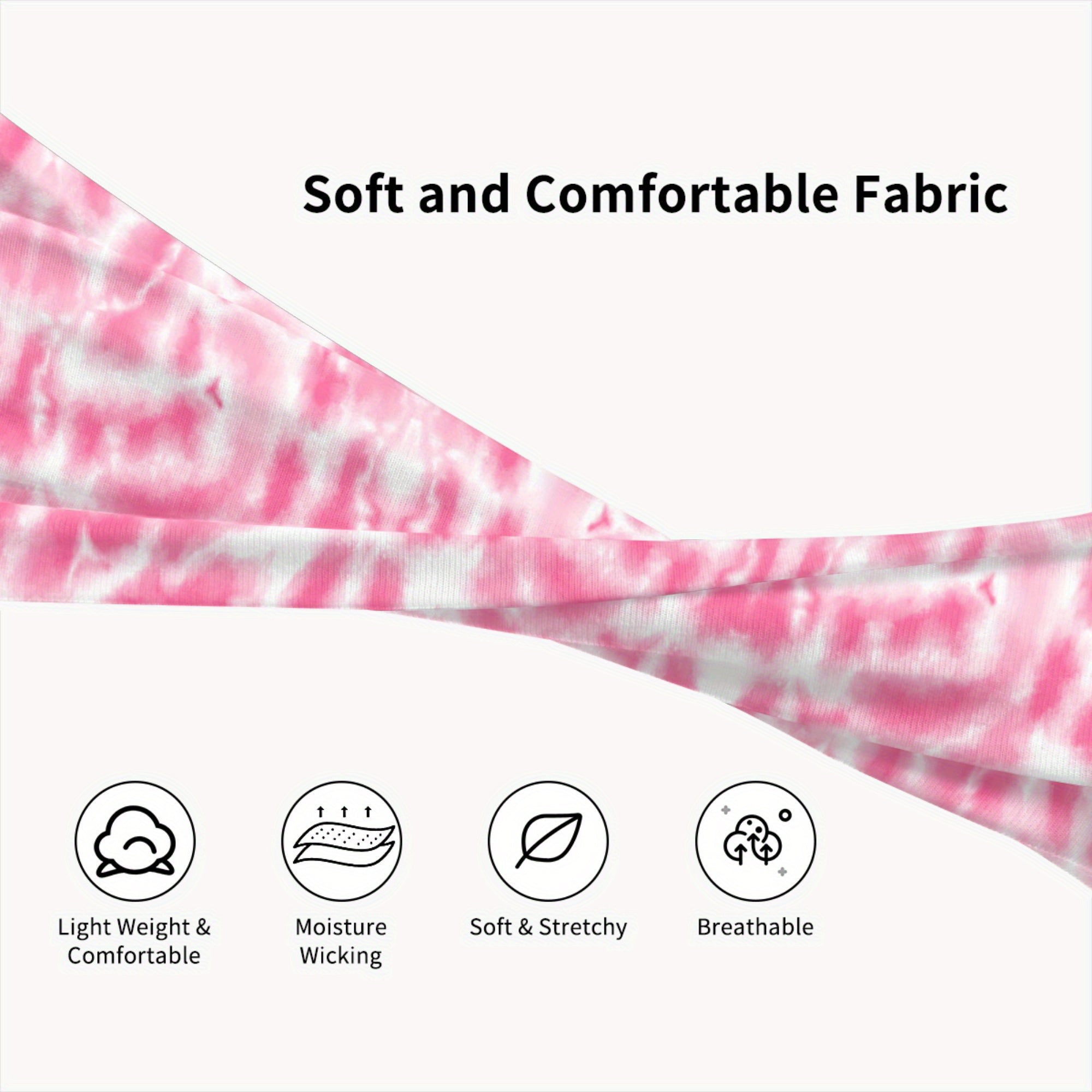 Tie Dye Headband Breathable Polyester & Spandex Blend Adjustable