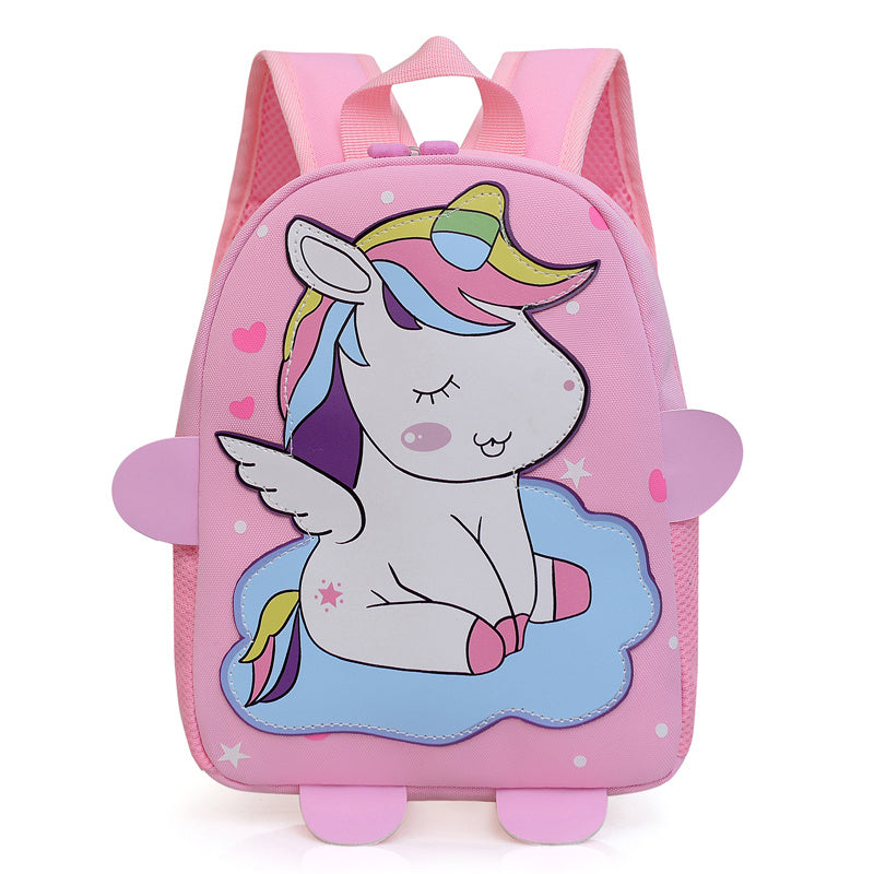 Kids Backpack Unicorn Dinosaur Pattern School Bag