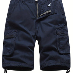 Men's Cargo Cotton Shorts with Pockets for Summer