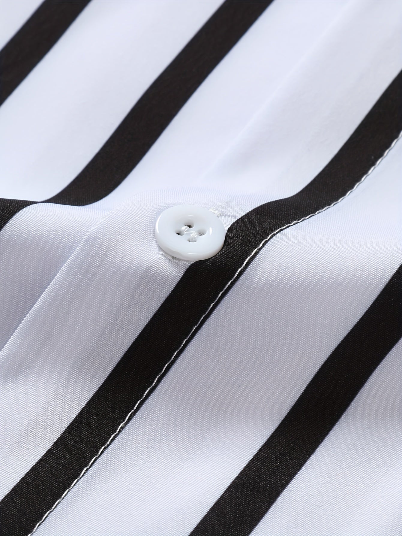 Stripe Print Men's Casual Short Sleeve Shirt Summer Vacation Resort Tops