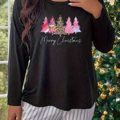 Christmas Tree Print Lounge Top