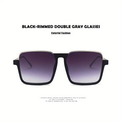 Oversized Square Sunglasses UV400 Gradient Lens Casual Jelly Glasses