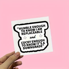 Funny Workplace Stickers Replaceable & Cocky Waterproof Decals