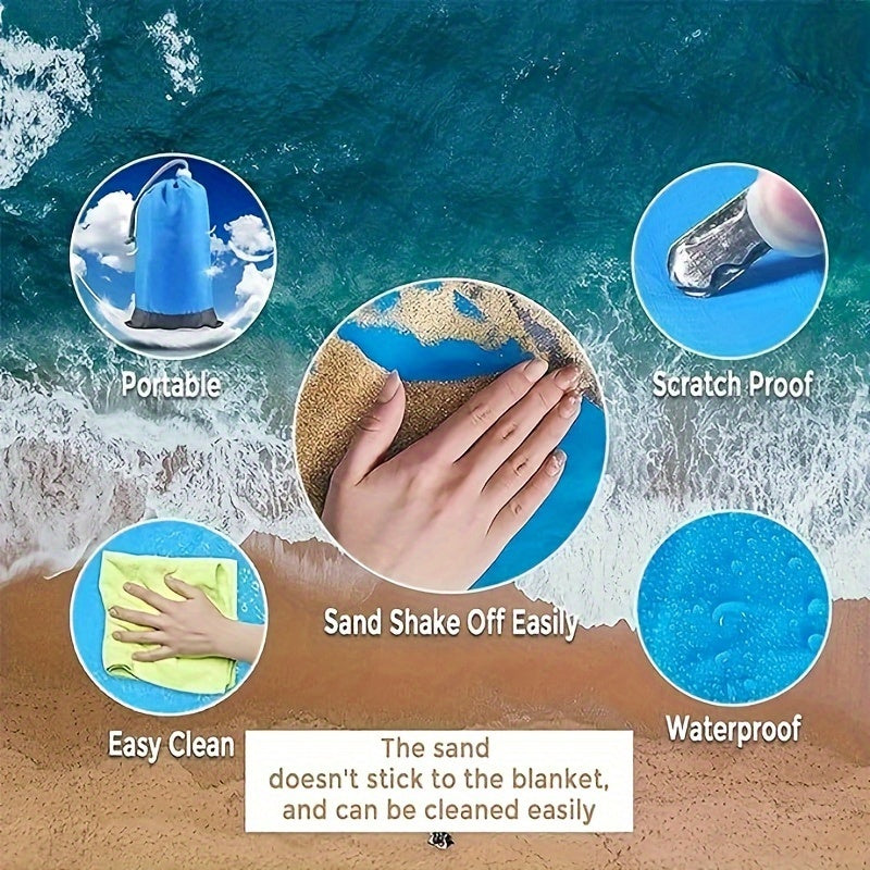 Waterproof Beach Mat 140 200 210T Polyester Sandproof Easy To Clean